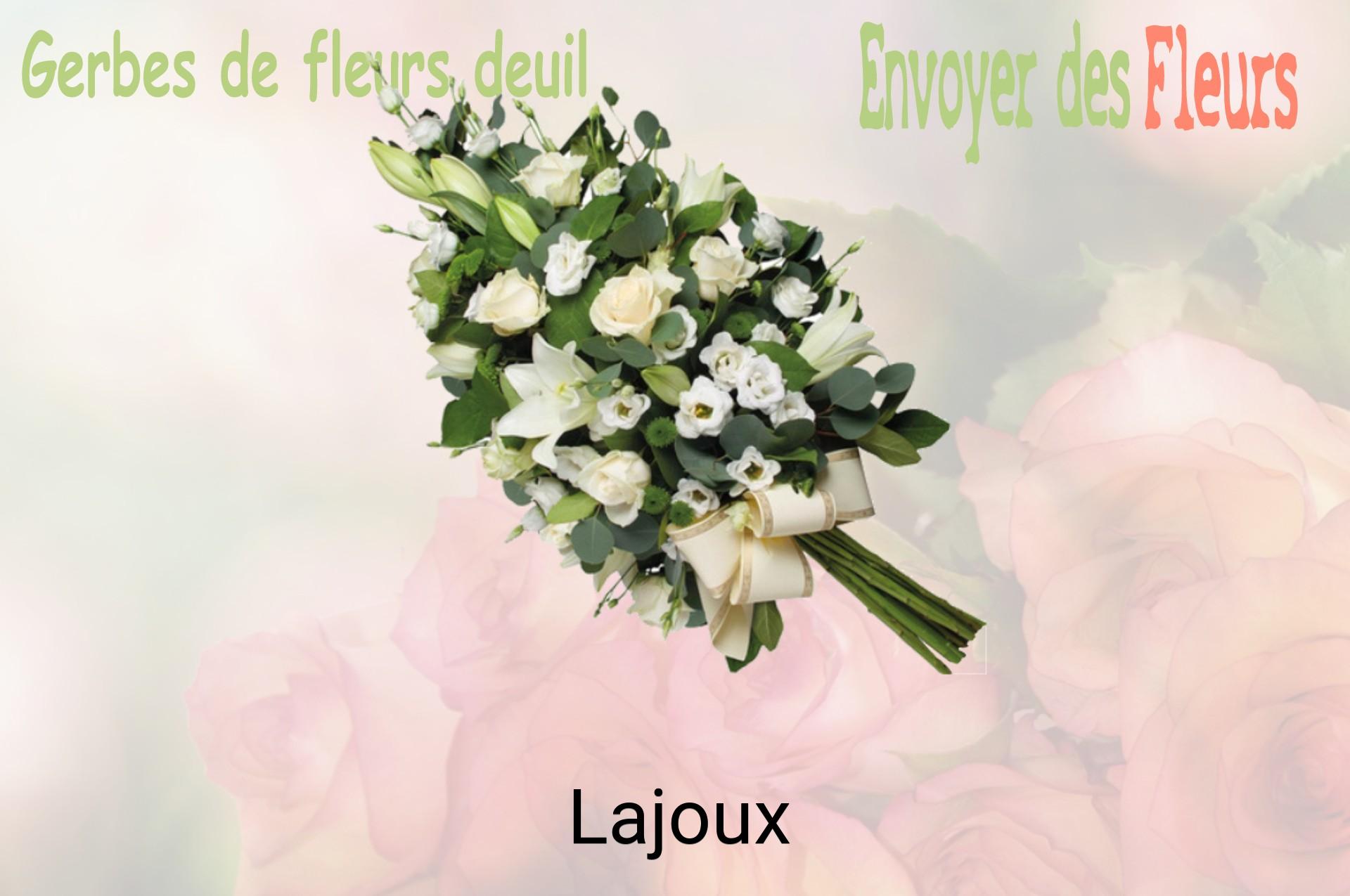 Gerbe de fleurs de deuil livrée à Lajoux